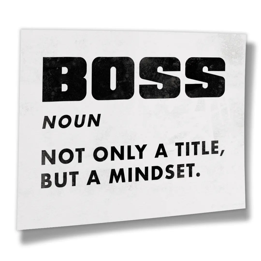 Boss Definition White | Poster