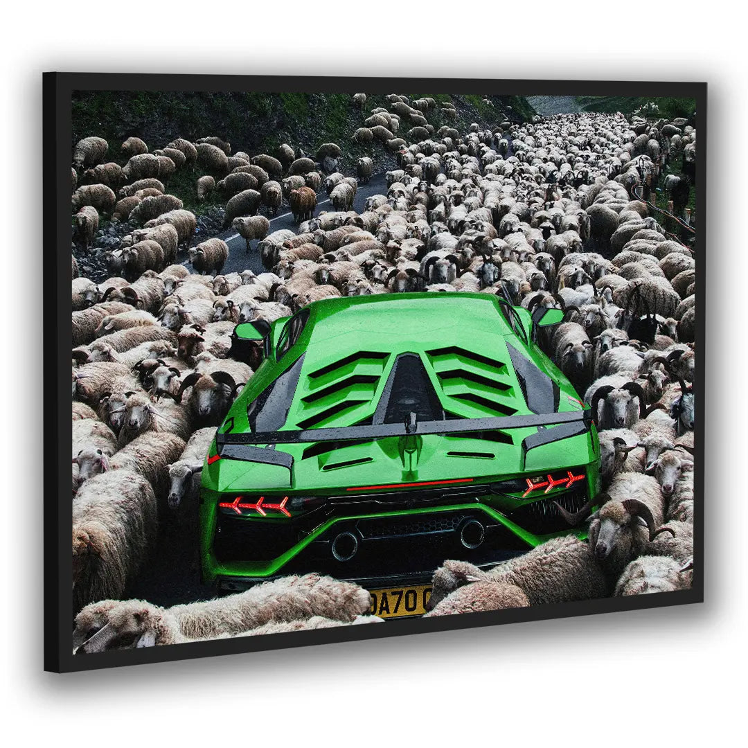Green Lamborghini | Poster