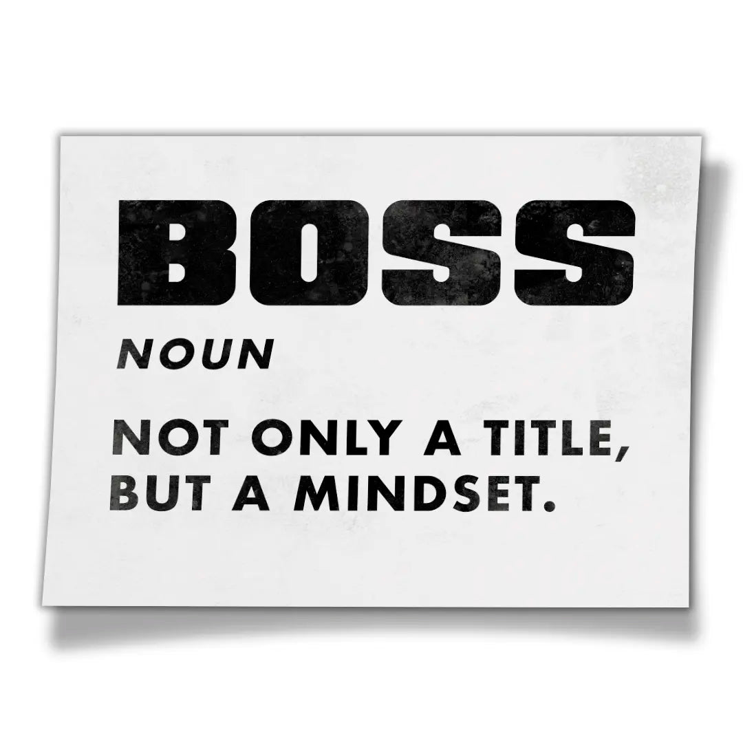 Boss Definition White | Poster