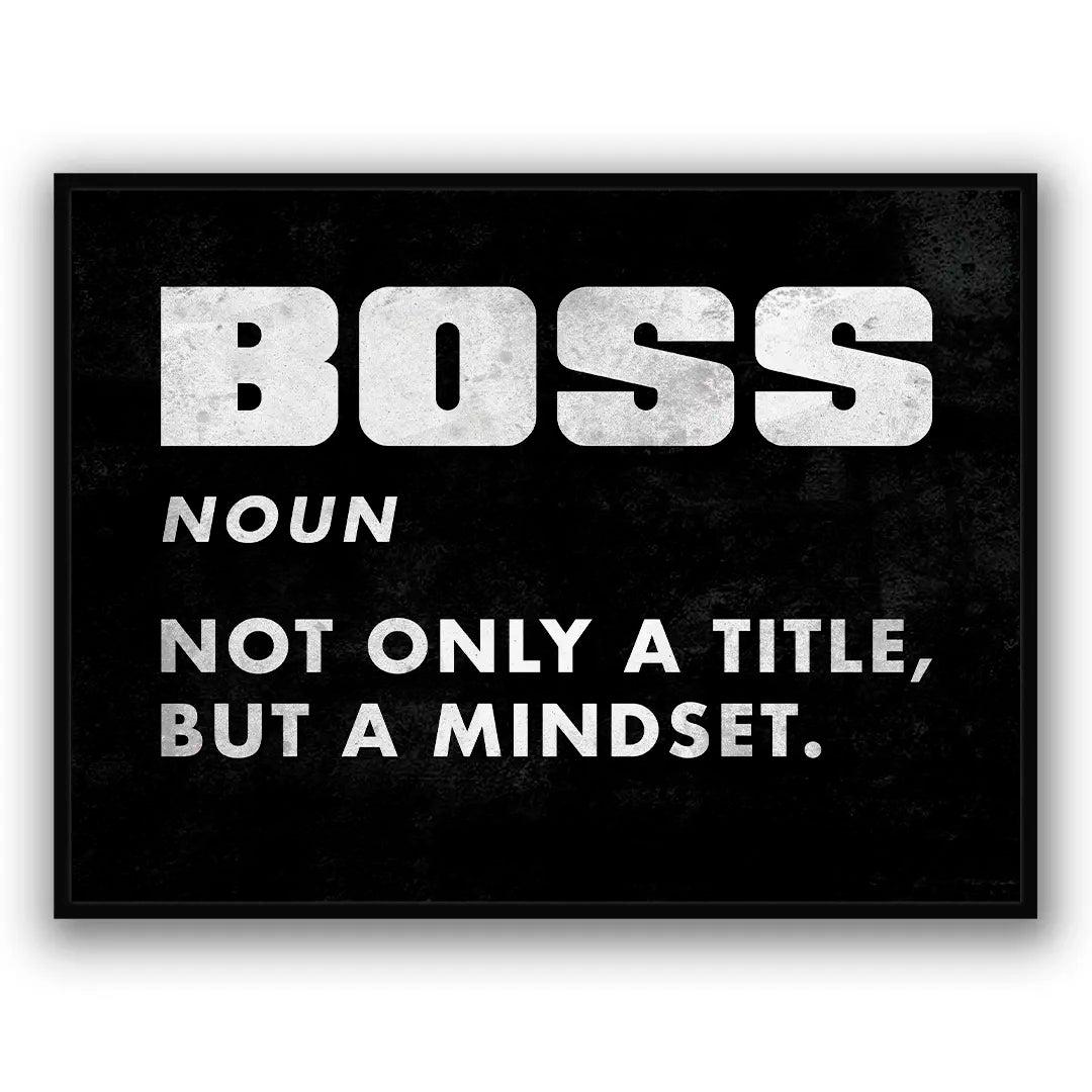 Boss Definition Black | Poster