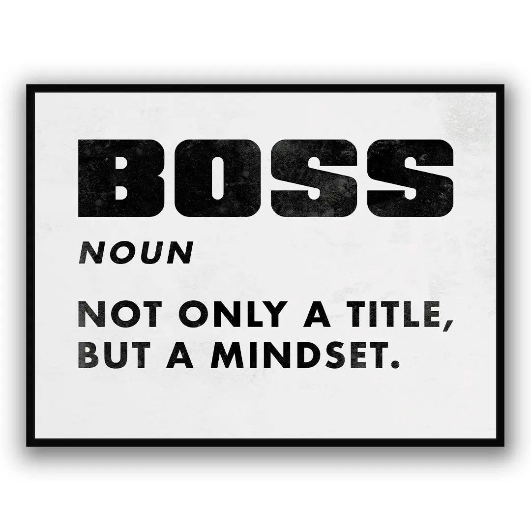 Boss Definition White | Poster