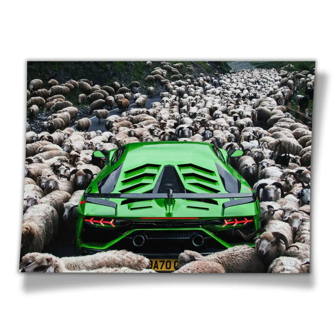 Green Lamborghini | Poster
