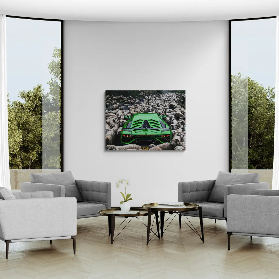 Green Lamborghini | Poster