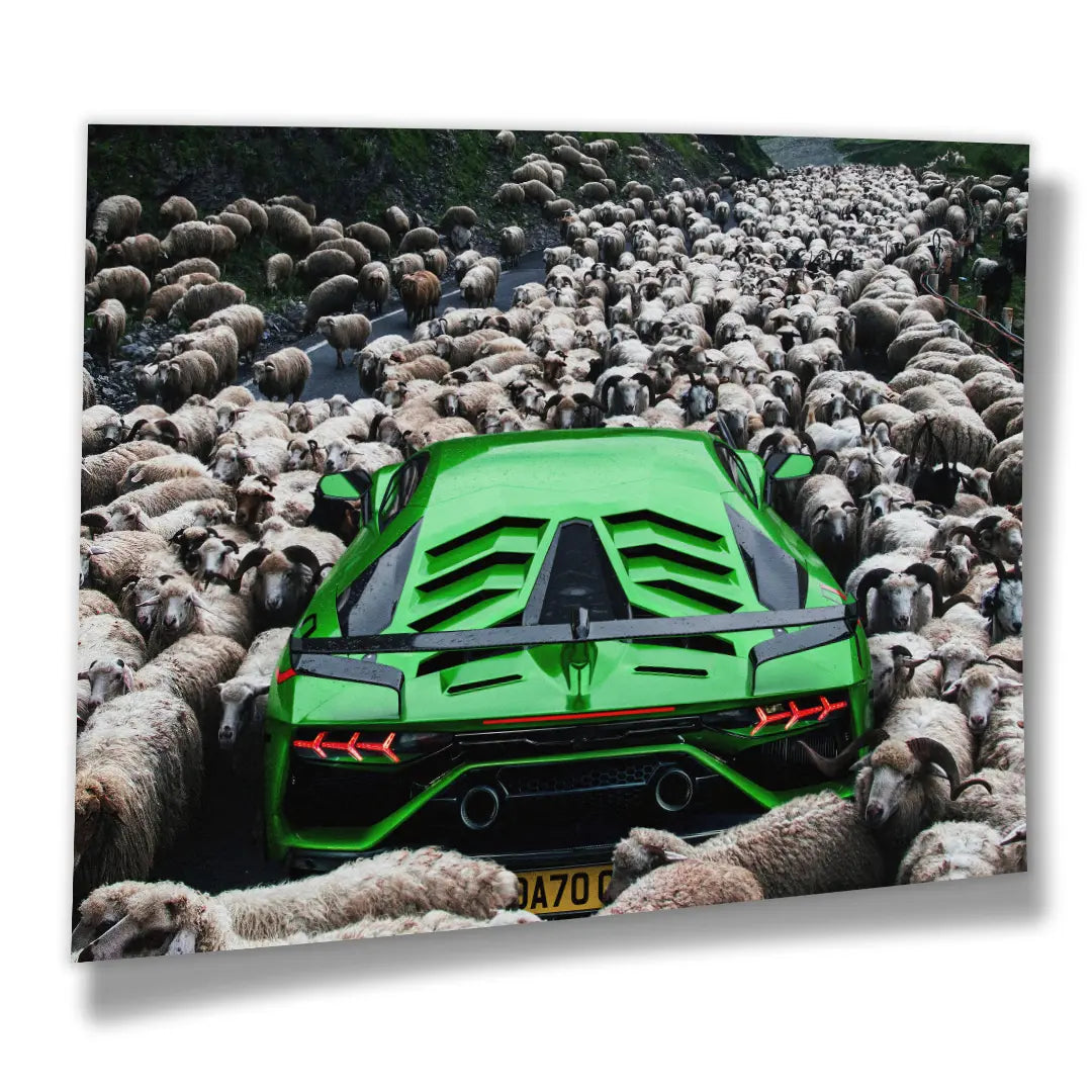 Green Lamborghini | Poster