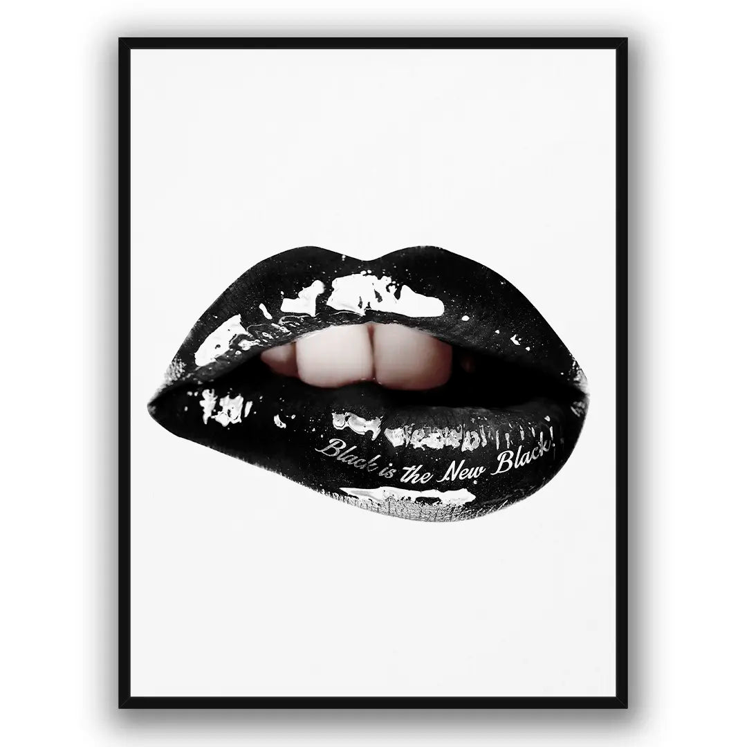 Lips Black Is The New Black | Poster