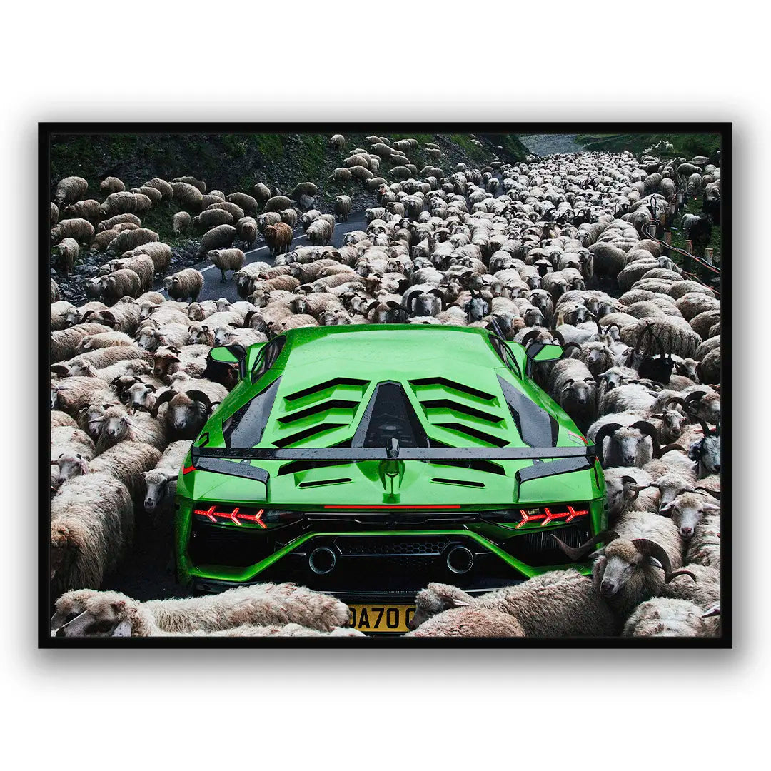 Green Lamborghini | Poster