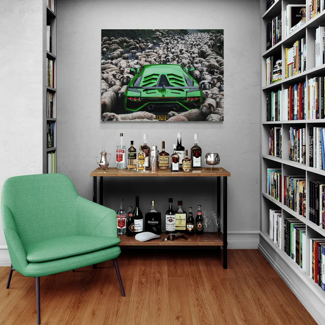 Green Lamborghini | Poster