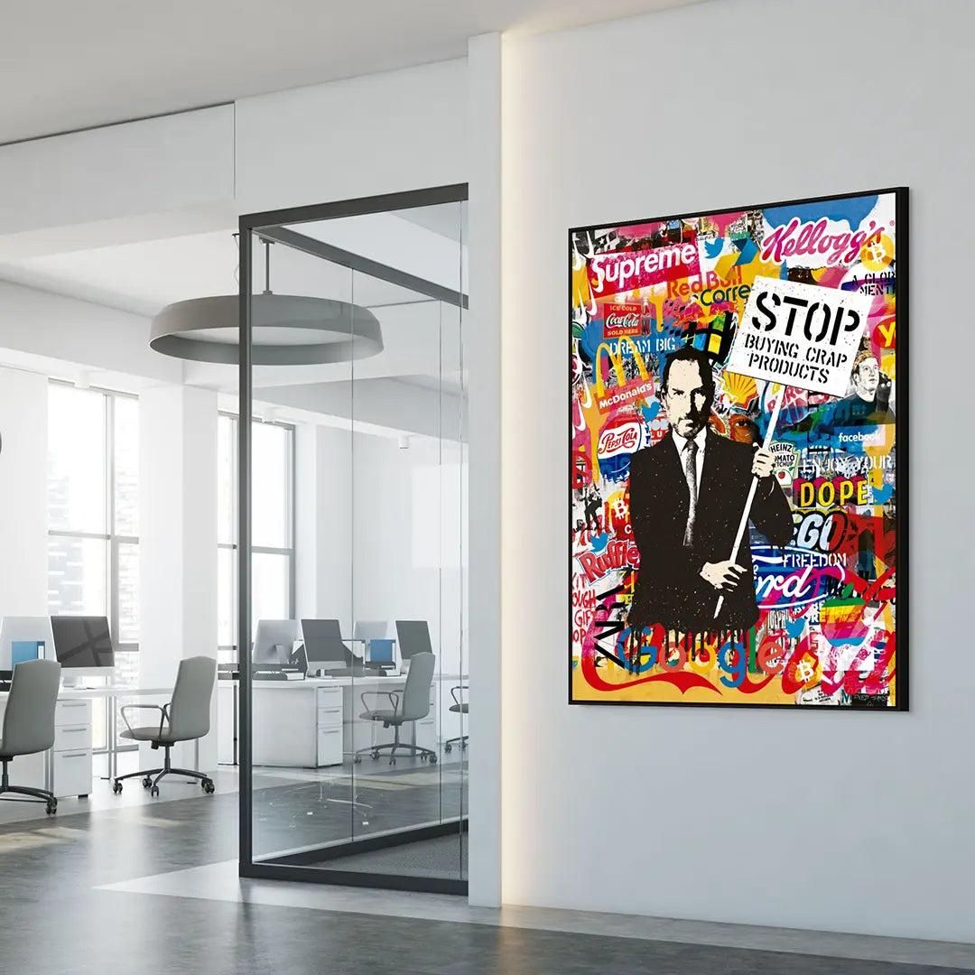 Steve Jobs: Stop Buying Crap Products | Poster