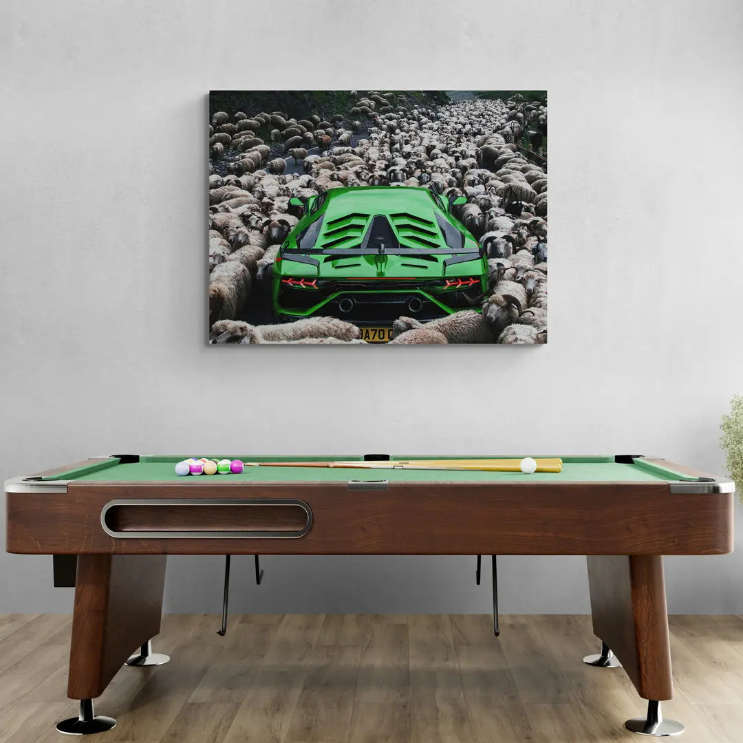 Green Lamborghini | Poster